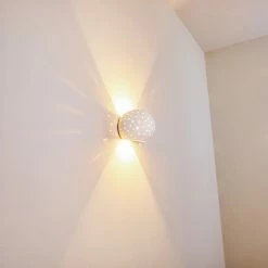 Hofstein Herculano Wandleuchte Wei&szlig;, 1-flammig -Wandleuchten Verkaufsgeschäft herculano wandleuchte h169651 do4 4