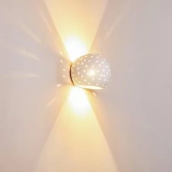 Hofstein Herculano Wandleuchte Wei&szlig;, 1-flammig -Wandleuchten Verkaufsgeschäft herculano wandleuchte h169651 do4 9