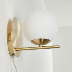 Hofstein Hogatza Wandleuchte Messing, 1-flammig -Wandleuchten Verkaufsgeschäft hogatza wandleuchte h3356395 15