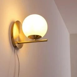 Hofstein Hogatza Wandleuchte Messing, 1-flammig -Wandleuchten Verkaufsgeschäft hogatza wandleuchte h3356395 2