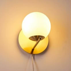 Hofstein Hogatza Wandleuchte Messing, 1-flammig -Wandleuchten Verkaufsgeschäft hogatza wandleuchte h3356395 3