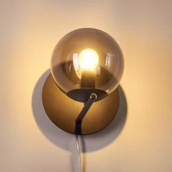 Hofstein Hogatza Wandleuchte Schwarz, 1-flammig -Wandleuchten Verkaufsgeschäft hogatza wandleuchte h3356425 3