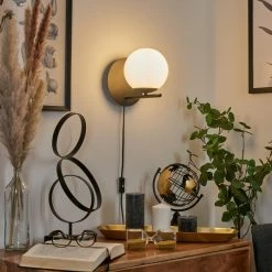 Hofstein Hogatza Wandleuchte Schwarz, 1-flammig -Wandleuchten Verkaufsgeschäft hogatza wandleuchte h3578780 6