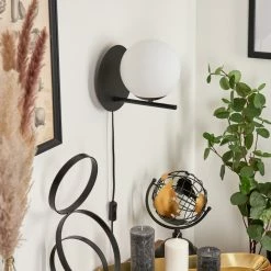 Hofstein Hogatza Wandleuchte Schwarz, 1-flammig -Wandleuchten Verkaufsgeschäft hogatza wandleuchte h3578780 9