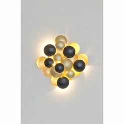 Holländer BOLLADARIA GRANDE Wandleuchte LED Schwarz, Braun, Gold, 6-flammig