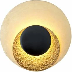 Holländer LABOCCA Wandleuchte LED Schwarz, Gold, 2-flammig -Wandleuchten Verkaufsgeschäft hollaender labocca wandleuchte 300 k 13247 3