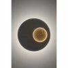 Holländer LUNA RUND GROß Wandleuchte LED Schwarz, Braun, Gold, 1-flammig