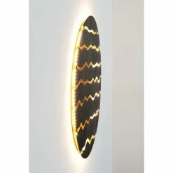 Holländer ONDATA Wandleuchte LED Schwarz, Braun, Gold, 1-flammig -Wandleuchten Verkaufsgeschäft hollaender ondata wandleuchte 300 k 13248 2