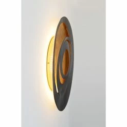 Holländer SPIRALE Wandleuchte LED Schwarz, Braun, Gold, 1-flammig -Wandleuchten Verkaufsgeschäft hollaender spirale wandleuchte 300 k 1698 5