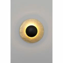 Holländer STELLETTA Wandleuchte LED Schwarz, Braun, Gold, 2-flammig