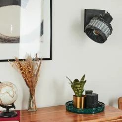 Hofstein Holsa Wandleuchte Schwarz, 1-flammig -Wandleuchten Verkaufsgeschäft holsa wandleuchte h3451175 12