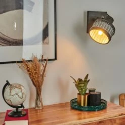 Hofstein Holsa Wandleuchte Schwarz, 1-flammig -Wandleuchten Verkaufsgeschäft holsa wandleuchte h3451175 6