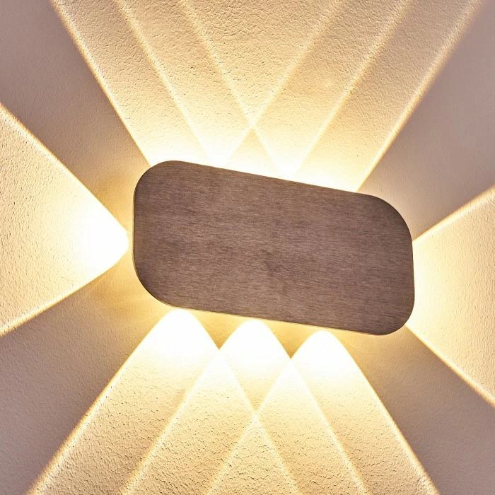 Hofstein Homad Wandleuchte LED Grau, 1-flammig 5 Hofstein Homad Wandleuchte LED Grau, 1-flammig – Bild 5