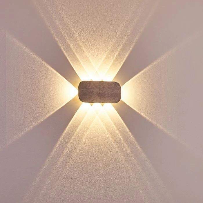 Hofstein Homad Wandleuchte LED Grau, 1-flammig 6 Hofstein Homad Wandleuchte LED Grau, 1-flammig – Bild 6