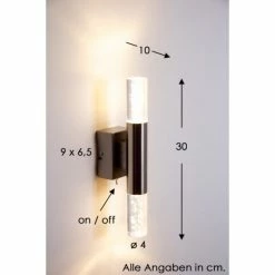 Honsel Leuchten Honsel Bubble Wandleuchte LED Nickel-Matt, 2-flammig