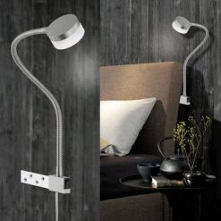 Honsel Leuchten Honsel Lug Wandspot LED Nickel-Matt, 1-flammig