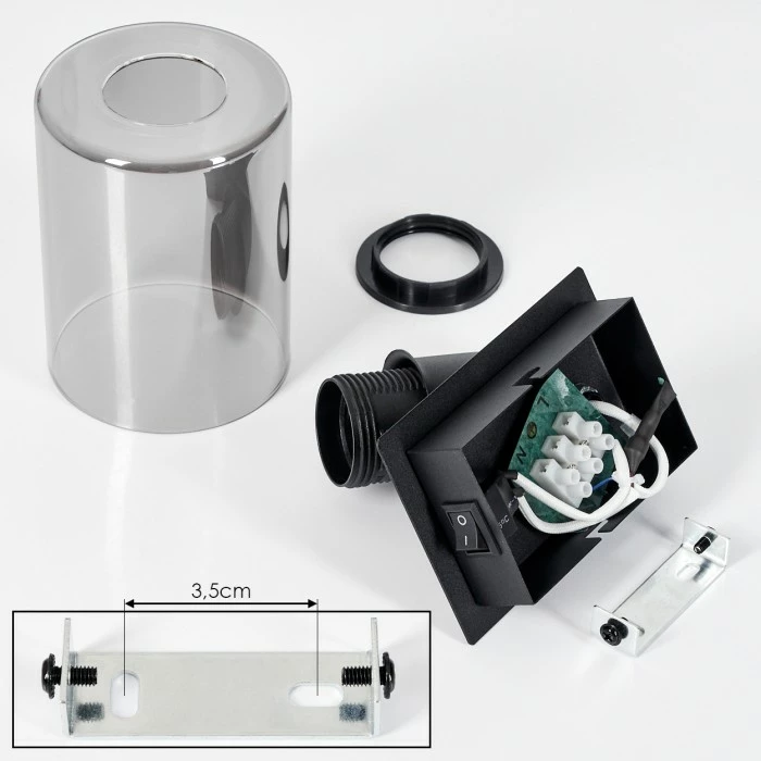 Hofstein Hunouri Wandleuchte Schwarz, 1-flammig 5 Hofstein Hunouri Wandleuchte Schwarz, 1-flammig – Bild 5