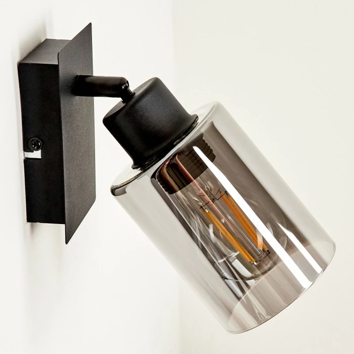 Hofstein Hunouri Wandleuchte Schwarz, 1-flammig 8 Hofstein Hunouri Wandleuchte Schwarz, 1-flammig – Bild 8