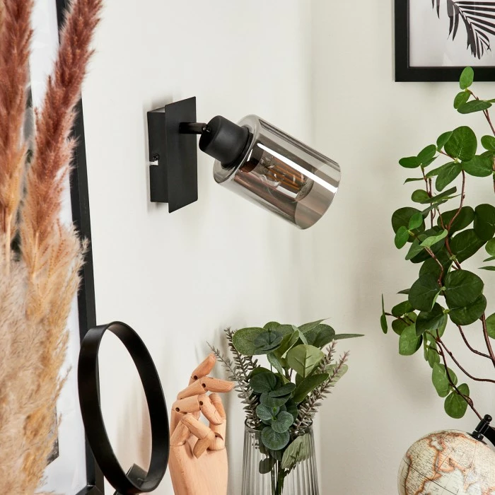 Hofstein Hunouri Wandleuchte Schwarz, 1-flammig 10 Hofstein Hunouri Wandleuchte Schwarz, 1-flammig – Bild 10