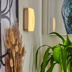 Hofstein Hutton Wandleuchte LED Nickel-Matt, 1-flammig -Wandleuchten Verkaufsgeschäft hutton wandleuchte h3550472 10