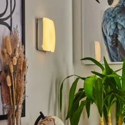 Hofstein Hutton Wandleuchte LED Nickel-Matt, 1-flammig -Wandleuchten Verkaufsgeschäft hutton wandleuchte h3550496 12