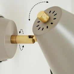 Hofstein Iasoa Wandleuchte Messing, Grau, 1-flammig -Wandleuchten Verkaufsgeschäft iasoa wandleuchte h3414972 5