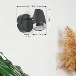 Hofstein Idlewild Wandleuchte LED Schwarz, 1-flammig -Wandleuchten Verkaufsgeschäft idlewild wandleuchte h3381519 3