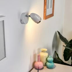 Hofstein Idlewild Wandleuchte LED Chrom, Weiß, 1-flammig