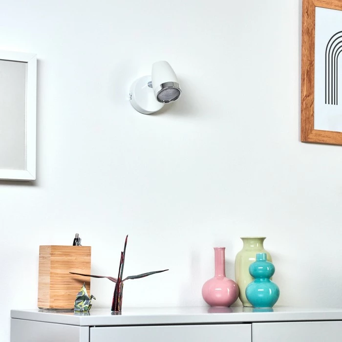 Hofstein Idlewild Wandleuchte LED Chrom, Weiß, 1-flammig 2 Hofstein Idlewild Wandleuchte LED Chrom, Weiß, 1-flammig – Bild 2