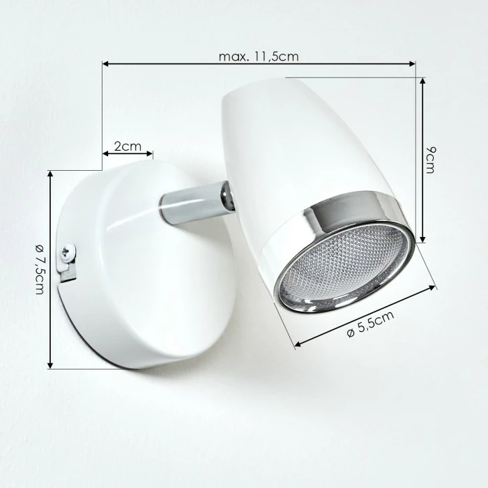 Hofstein Idlewild Wandleuchte LED Chrom, Weiß, 1-flammig 4 Hofstein Idlewild Wandleuchte LED Chrom, Weiß, 1-flammig – Bild 4