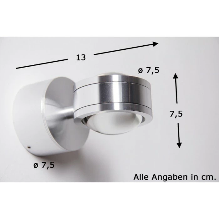 Hofstein Indore Wandleuchte LED Aluminium, 2-flammig 5 Hofstein Indore Wandleuchte LED Aluminium, 2-flammig – Bild 5