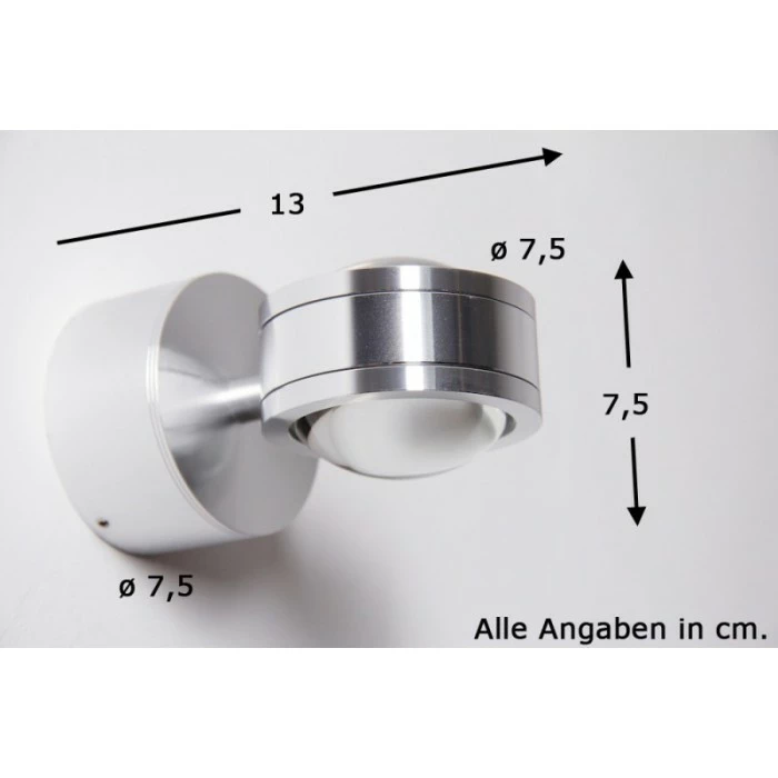 Hofstein Indore Wandleuchte LED Aluminium, 2-flammig 5 Hofstein Indore Wandleuchte LED Aluminium, 2-flammig – Bild 5