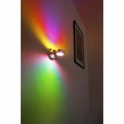 Hofstein Indore Wandleuchte LED Aluminium, 2-flammig 15 Hofstein Indore Wandleuchte LED Aluminium, 2-flammig -Wandleuchten Verkaufsgeschäft indore wandleuchte h349 gruen magenta glas 6
