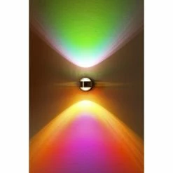 Hofstein Indore Wandleuchte LED Aluminium, 2-flammig -Wandleuchten Verkaufsgeschäft indore wandleuchte h349 gruen magenta linse 2
