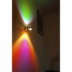 Hofstein Indore Wandleuchte LED Aluminium, 2-flammig -Wandleuchten Verkaufsgeschäft indore wandleuchte h349 gruen magenta linse 3