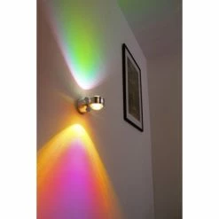 Hofstein Indore Wandleuchte LED Aluminium, 2-flammig -Wandleuchten Verkaufsgeschäft indore wandleuchte h349 gruen magenta linse 8