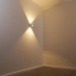 Hofstein Indore Wandleuchte LED Aluminium, 2-flammig -Wandleuchten Verkaufsgeschäft indore wandleuchte h349 linse 10