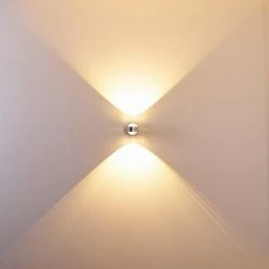 Hofstein Indore Wandleuchte LED Aluminium, 2-flammig -Wandleuchten Verkaufsgeschäft indore wandleuchte h349 linse 11