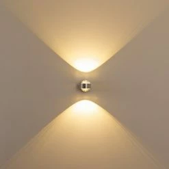 Hofstein Indore Wandleuchte LED Aluminium, 2-flammig -Wandleuchten Verkaufsgeschäft indore wandleuchte h349 linse 17