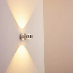 Hofstein Indore Wandleuchte LED Aluminium, 2-flammig -Wandleuchten Verkaufsgeschäft indore wandleuchte h349 linse 19