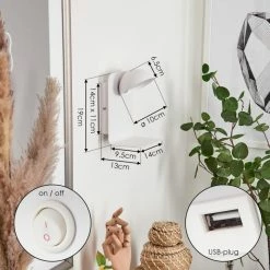 Hofstein Inkeroinen Wandleuchte LED Weiß, 1-flammig -Wandleuchten Verkaufsgeschäft inkeroinen wandleuchte h3460221 5