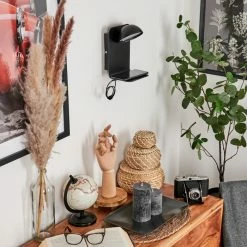 Hofstein Inkeroinen Wandleuchte LED Schwarz, 1-flammig -Wandleuchten Verkaufsgeschäft inkeroinen wandleuchte h3582022 9