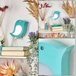 Hofstein Inklin Wandleuchte LED Blau, 1-flammig