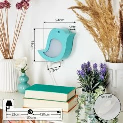 Hofstein Inklin Wandleuchte LED Blau, 1-flammig -Wandleuchten Verkaufsgeschäft inklin wandleuchte h3590249 3