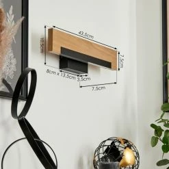 Hofstein Inzino Wandleuchte LED Schwarz, Naturfarben, 1-flammig -Wandleuchten Verkaufsgeschäft inzino wandleuchte h3570807 3