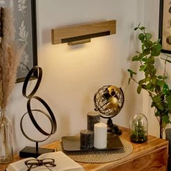 Hofstein Inzino Wandleuchte LED Schwarz, Naturfarben, 1-flammig -Wandleuchten Verkaufsgeschäft inzino wandleuchte h3570807 6