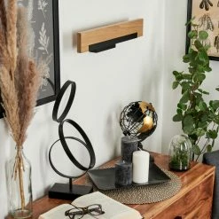 Hofstein Inzino Wandleuchte LED Schwarz, Naturfarben, 1-flammig -Wandleuchten Verkaufsgeschäft inzino wandleuchte h3570807 9