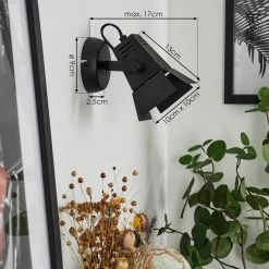 Hofstein Isanay Wandleuchte LED Schwarz, 1-flammig -Wandleuchten Verkaufsgeschäft isanay wandleuchte h3654095 3