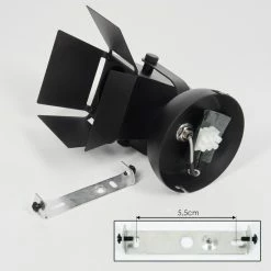 Hofstein Isanay Wandleuchte LED Schwarz, 1-flammig -Wandleuchten Verkaufsgeschäft isanay wandleuchte h3654095 4