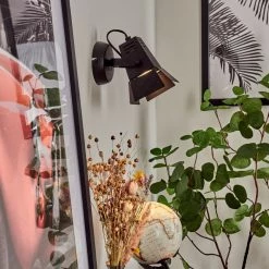 Hofstein Isanay Wandleuchte LED Schwarz, 1-flammig -Wandleuchten Verkaufsgeschäft isanay wandleuchte h3654095 6